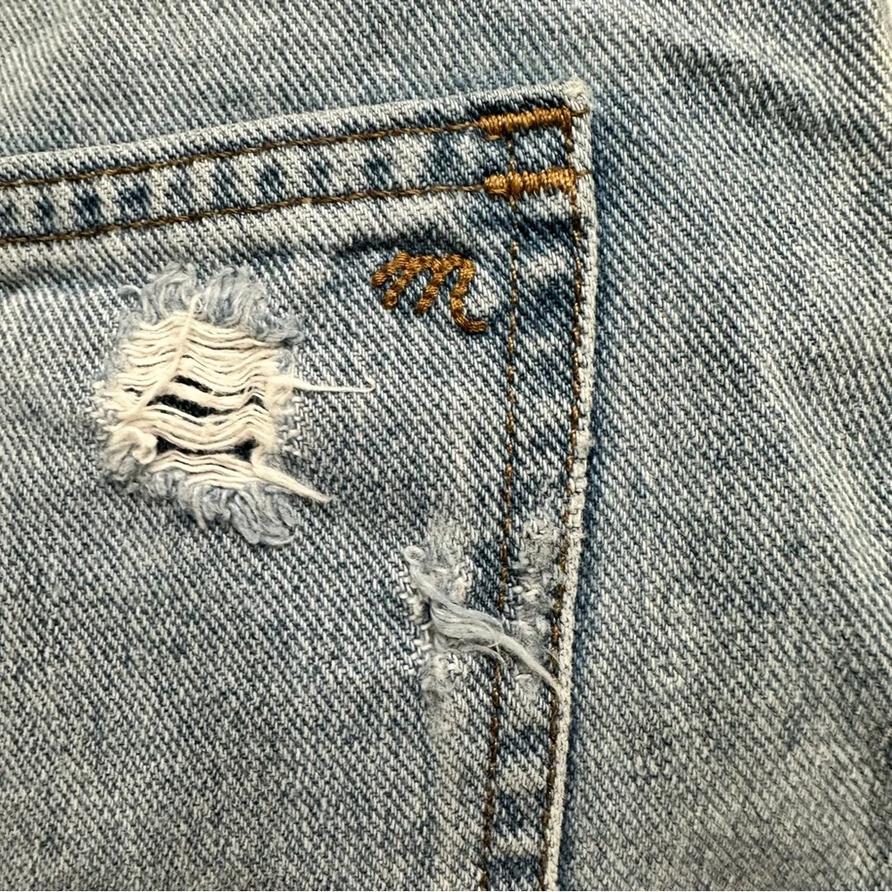 MADEWELL The Perfect Jean Short Distressed Ripped High Rise Cut Off Frayed Sz 24